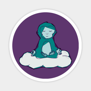 Meditating monkey Magnet